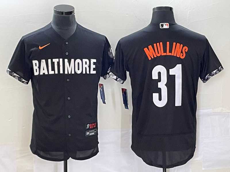 Men%27s Baltimore Orioles #31 Cedric Mullins Black 2023 City Connect Flex Base Stitched Jerseys